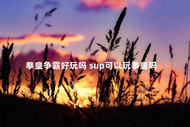 拳皇争霸好玩吗 sup可以玩拳皇吗